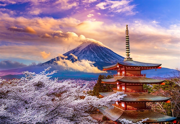 Fuji Mountain i våren, Japan