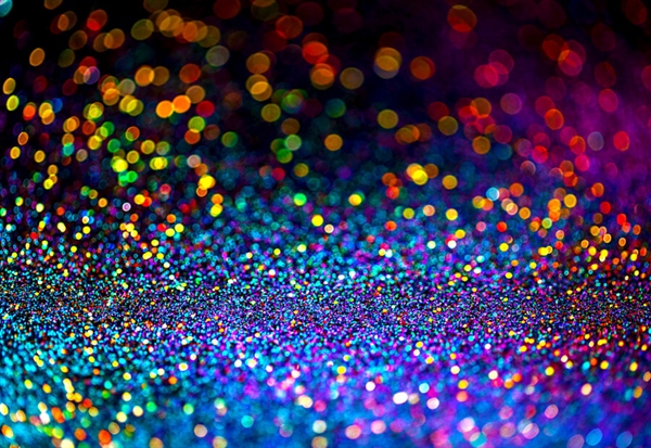 Flerfärgat glitter