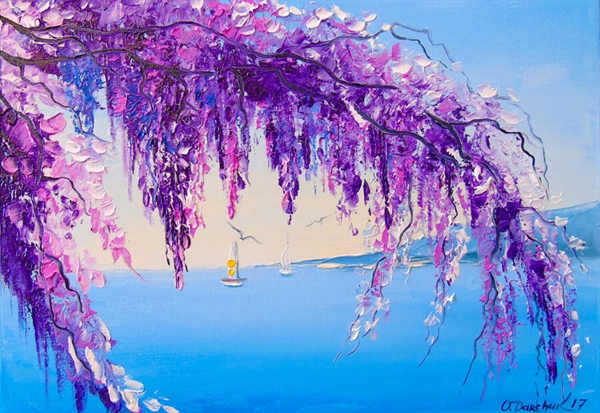 Wisteria vid havet