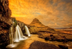 Kirkjufellsfoss vattenfall, Island