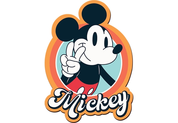 Retro Mickey (trä)