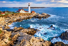 Soluppgång över Cape Elizabeth, USA