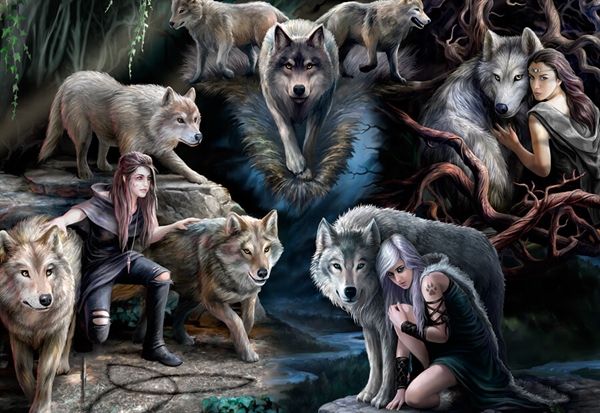 Anne Stokes - Wolf Collage